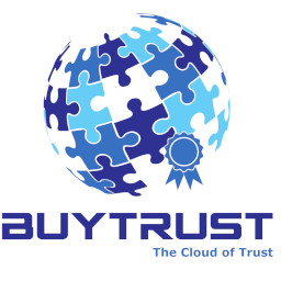 buytrust logo a globe built like a puzzle